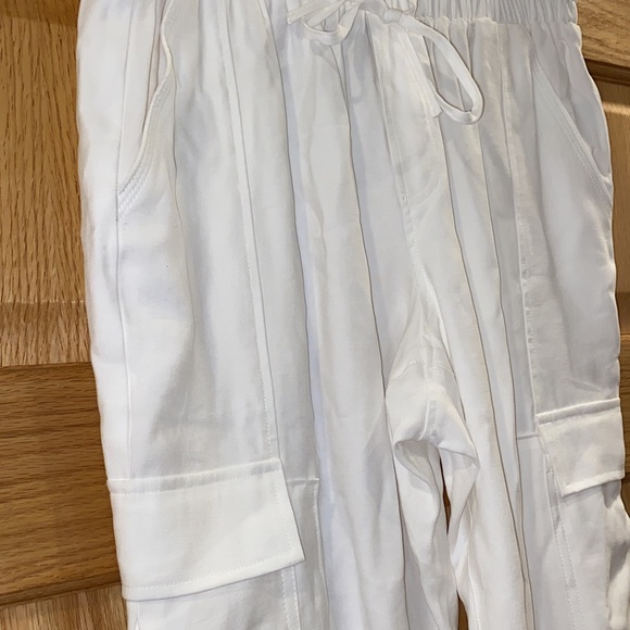 INC Womens Cargo High Rise Jogger Pants Ivory - Picture 5 of 8